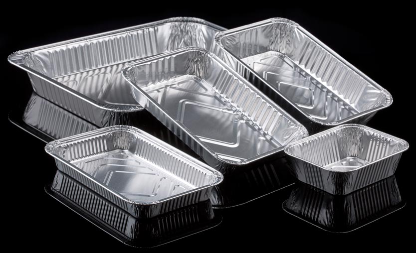 100 Vaschette In Alluminio Con Coperchio 13x10x4,2 Cm - 260 Ml - Monouso Per Cottura, Forno, Conservazione - 3